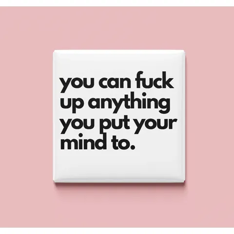 You can f__k up anything Magnet
